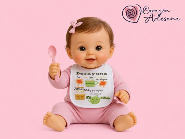 Babero Velcro Desayuno - Imagen 3