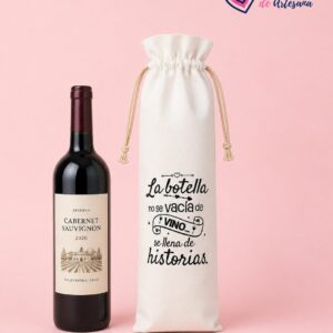 Bolsa Botella Vino Con Frase