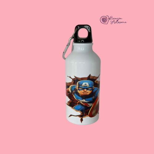 Botella  Aluminio de Capitán América.