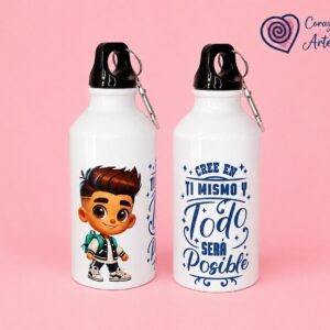 Botella Aluminio Niño con Frase.