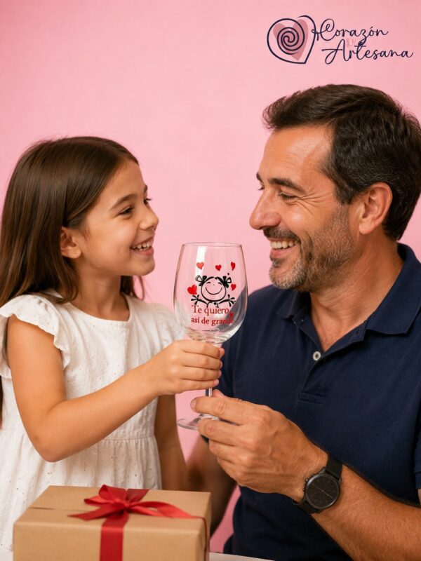 Copa Cristal Niña con Frase - Imagen 2