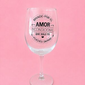 Copa Cristal Amor incondicional