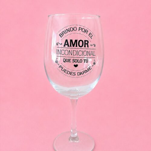 Copa Cristal Amor incondicional