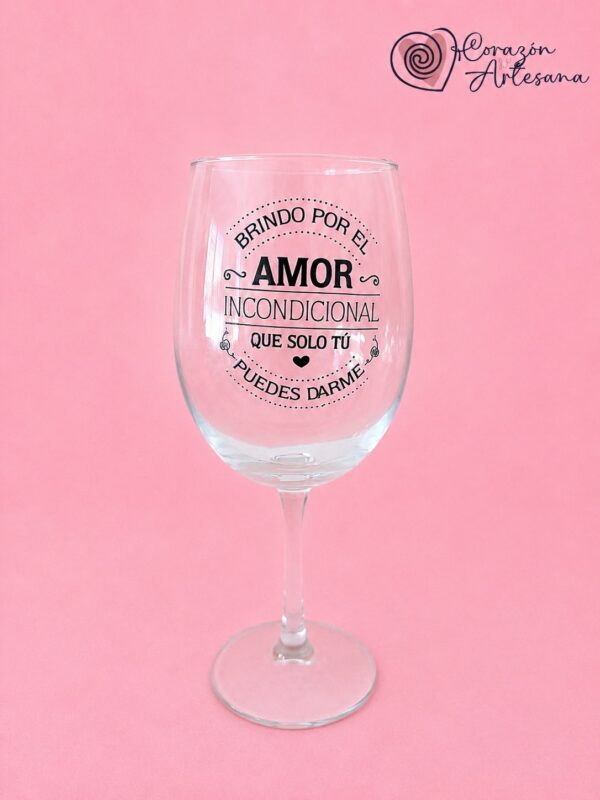 Copa Cristal Amor incondicional - Imagen 3