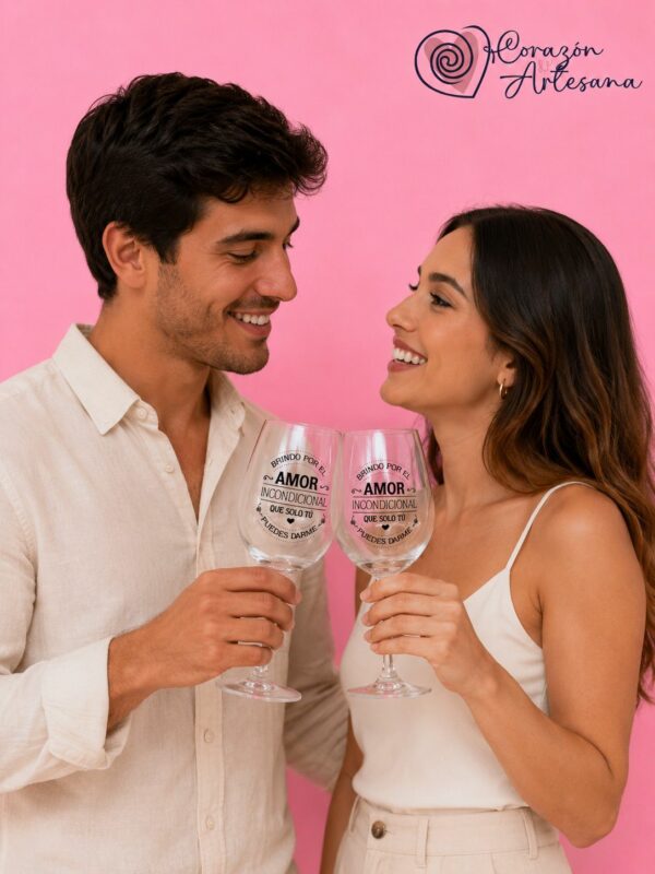 Copa Cristal Amor incondicional - Imagen 2