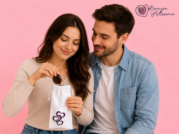 Funda Gafas Corazones Lila - Imagen 3