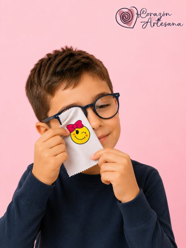 Gamuza Gafas Carita Sonriente - Imagen 2