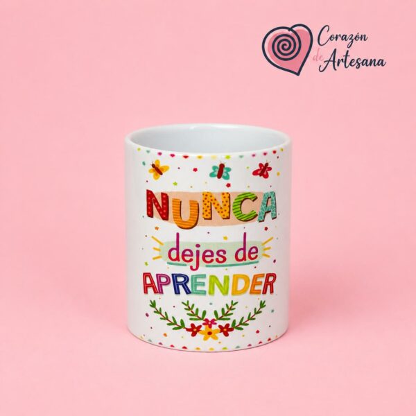 Lapicero Cerámica Frase con mariposas y Flores - Imagen 3