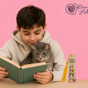 Marcapáginas Aluminio Gatos Mundo