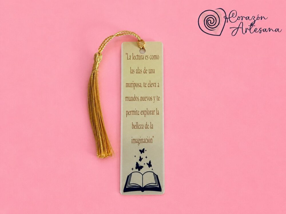 Marcapáginas con Frase y libro mariposas. - Imagen 3