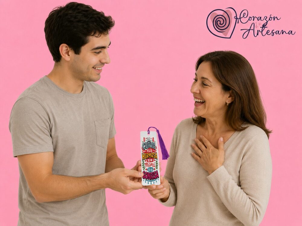 Marcapáginas Aluminio Sonrisa Mamá - Imagen 4