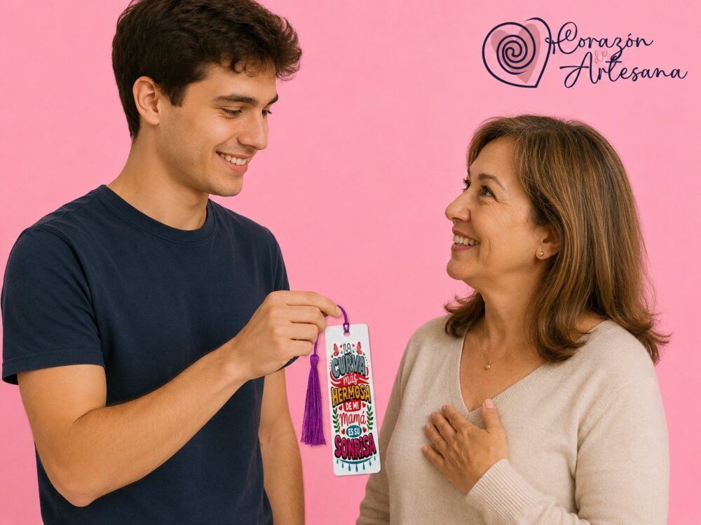 Marcapáginas Aluminio Sonrisa Mamá - Imagen 2