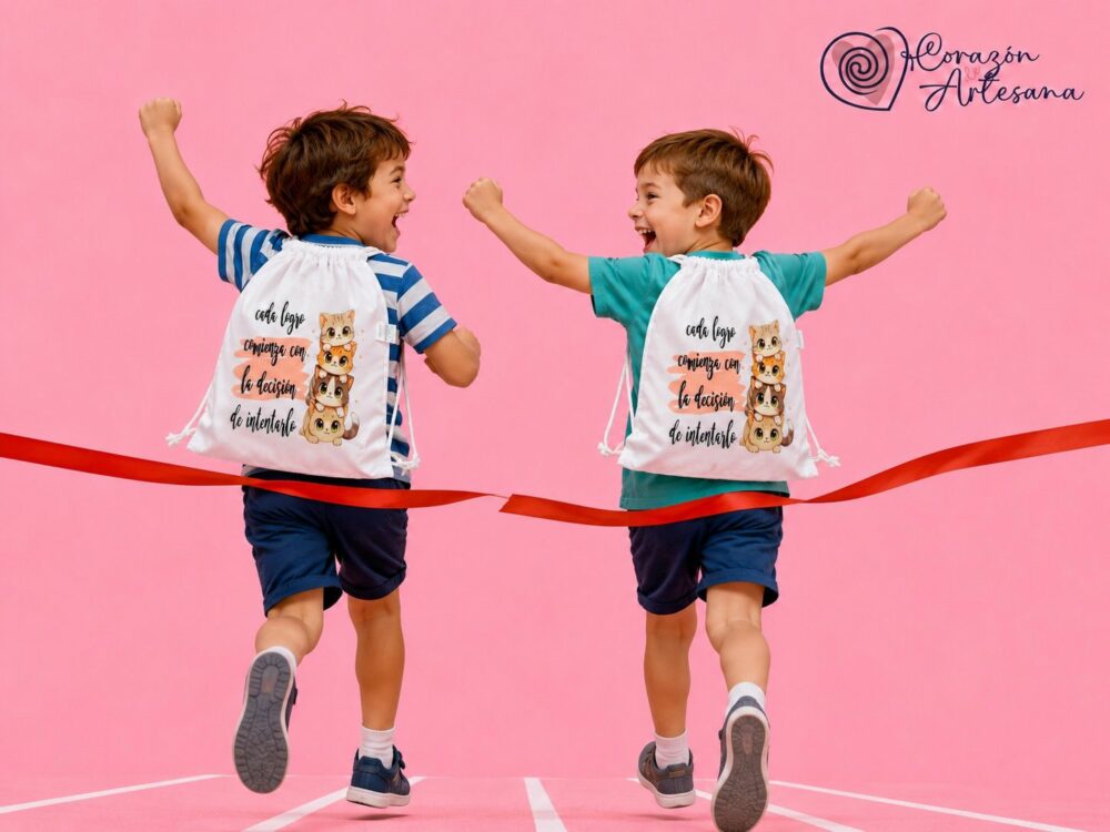 Mochila Infantil Poliéster Gatos - Imagen 3