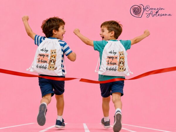Mochila Infantil Poliéster Gatos - Imagen 3