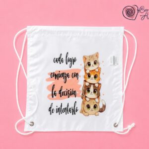 Mochila Infantil Poliéster Gatos