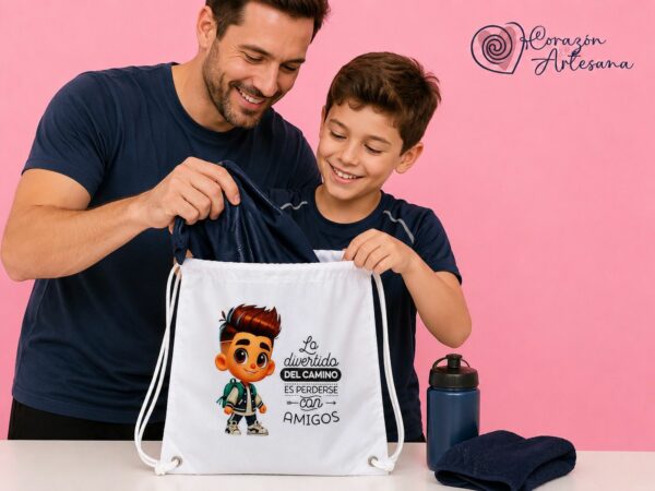 Mochila Infantil Poliéster Niño Amigos - Imagen 3