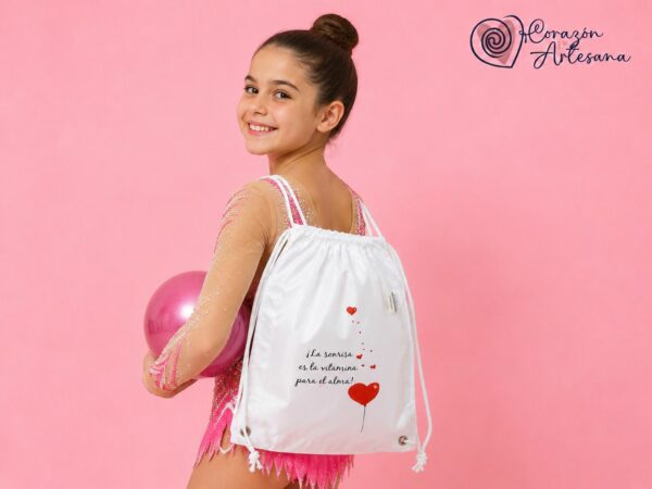 Mochila Infantil Poliéster Corazón - Imagen 3