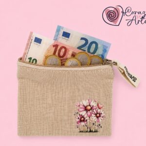 Monedero con Flores rosas