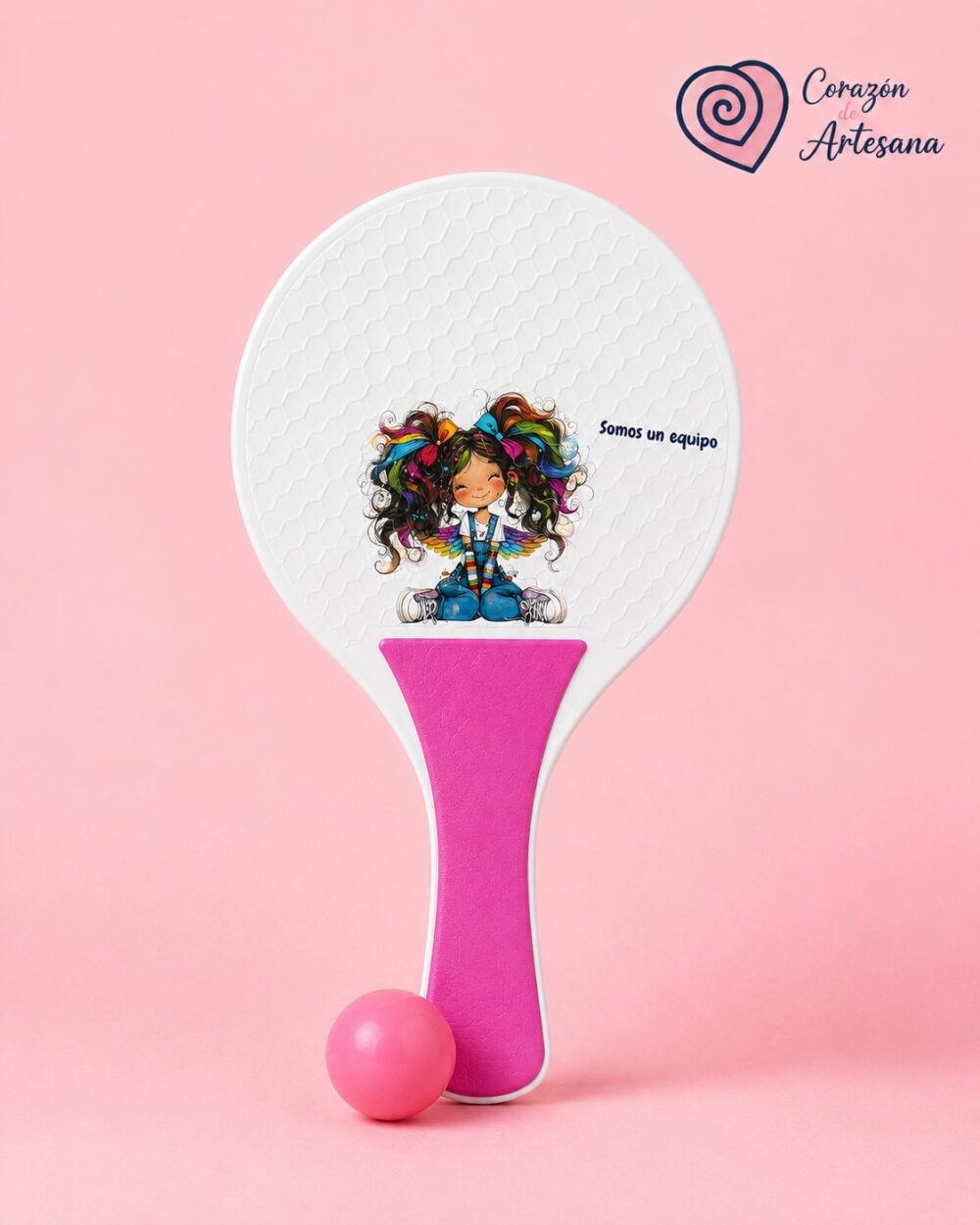 Palas de Madera Niña Sentada - Imagen 2