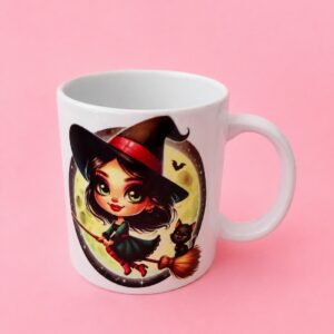 Taza Cerámica Bruja con Escoba