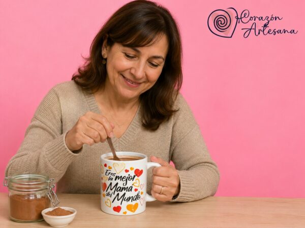 Taza Cerámica Mamá Mundo - Imagen 3