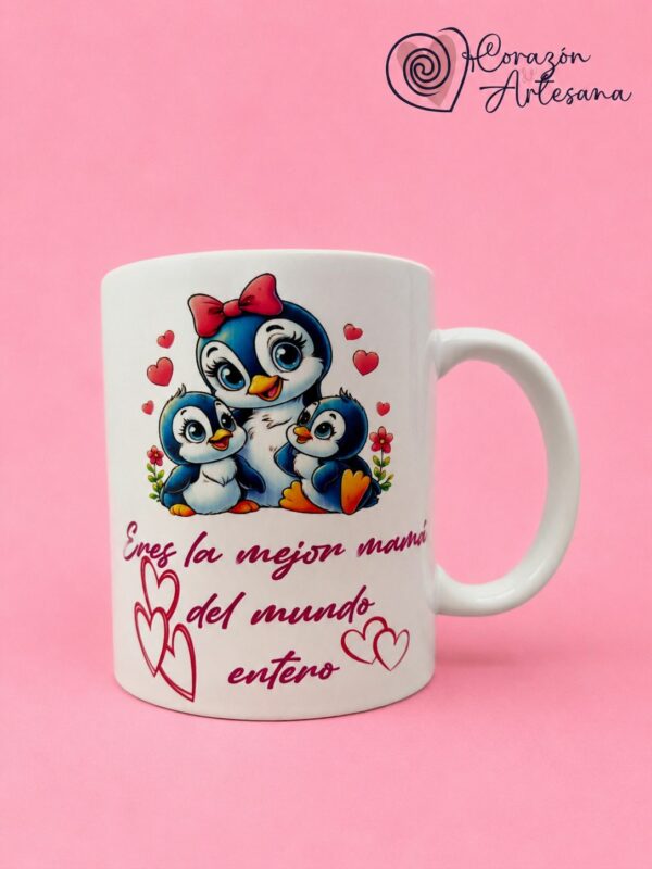 Taza Cerámica Pingüino. - Imagen 2