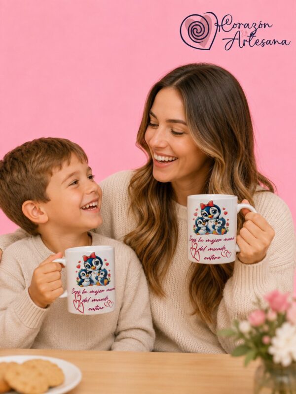 Taza Cerámica Pingüino. - Imagen 3