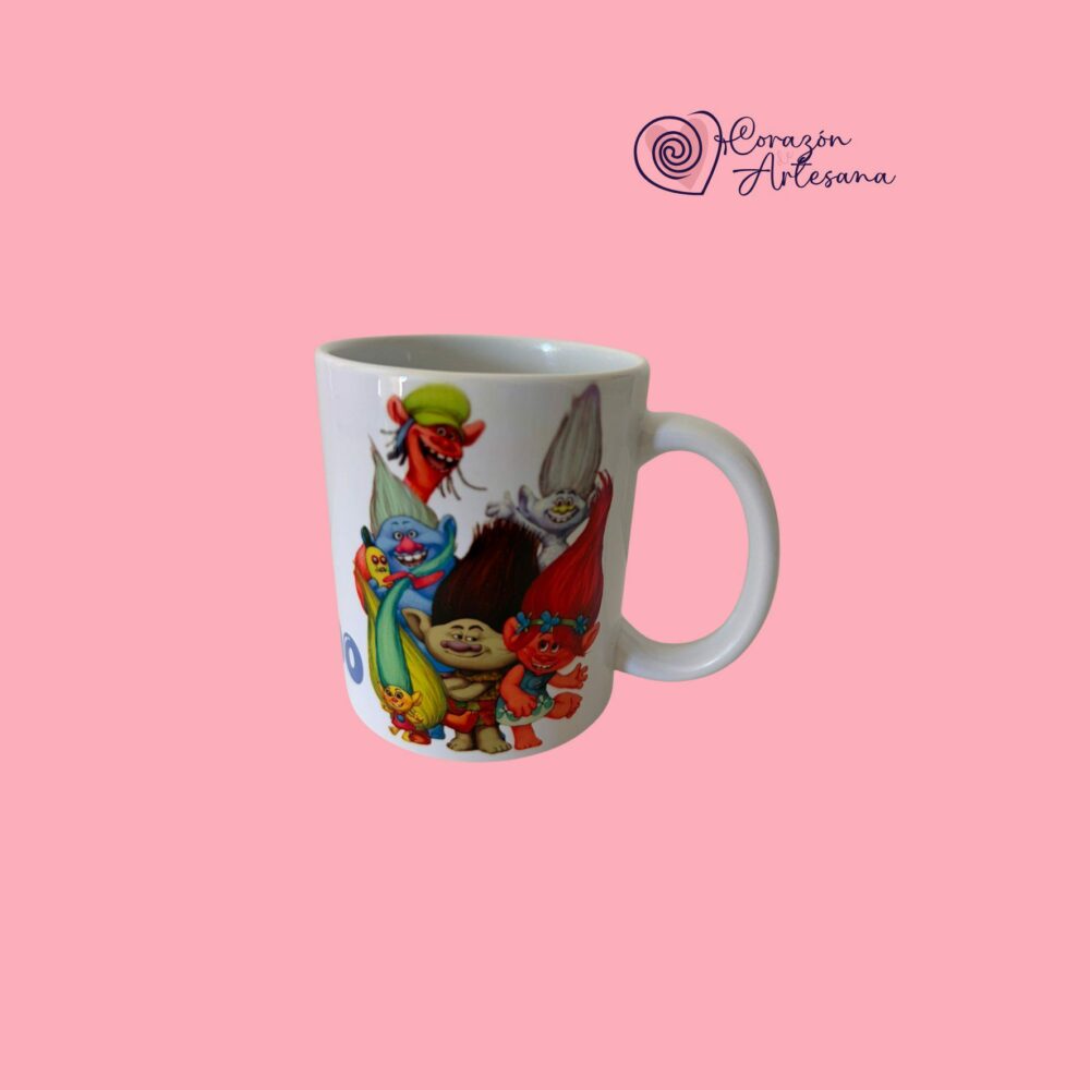 Taza Cerámica Los Trolls - Imagen 2