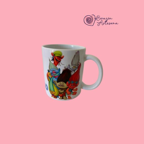 Taza Cerámica Los Trolls