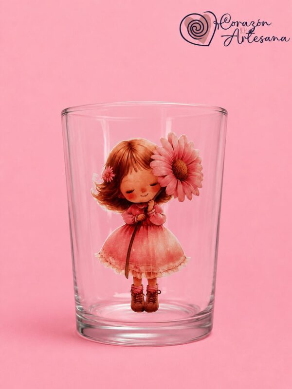 Vaso Sidra Niña con Flor - Imagen 3