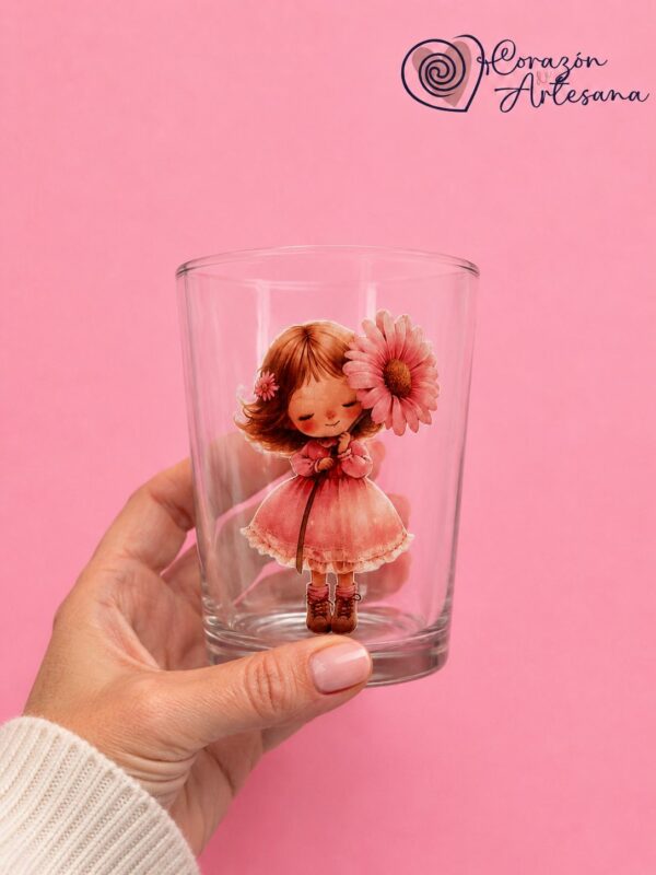 Vaso Sidra Niña con Flor - Imagen 2