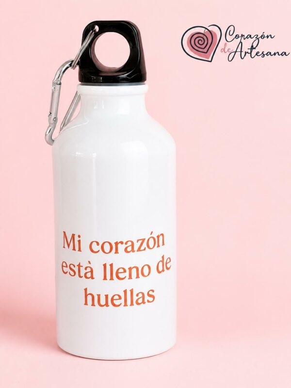 Botella Aluminio Gatos con corazones - Imagen 2