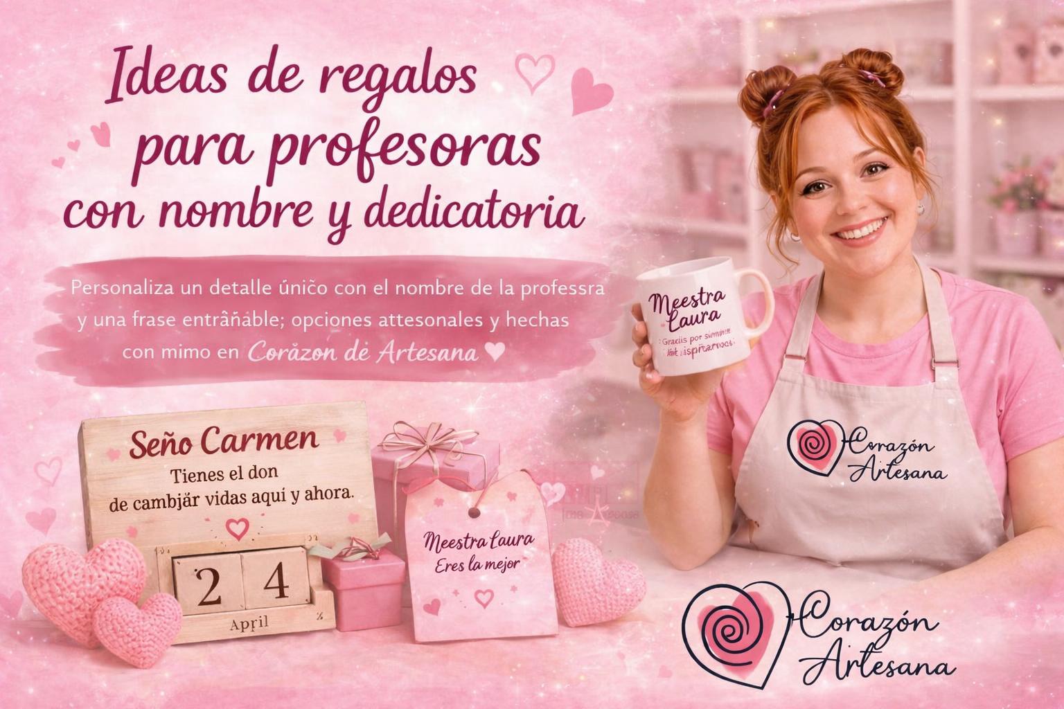 Ideas de regalos para profesoras con nombre y dedicatoria
