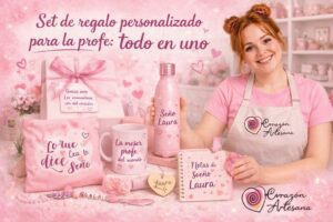 Set de regalo personalizado para la profe: todo en uno
