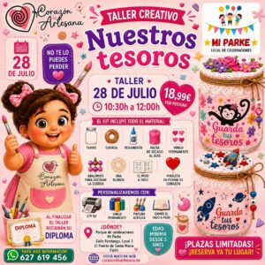 Taller Creativo "Nuestros Tesoros" — Decora tu Tarro · 28 de Julio · El Puerto de Santa María