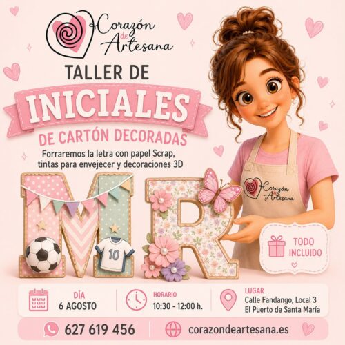 Taller de Iniciales de Cartón Decoradas
